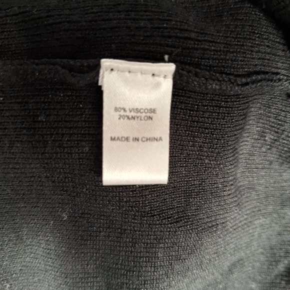 Moth Anthropologie Women's Medium Black Long Sleeves Sweater 1/4 Zip Mock Neck - Picture 10 of 10